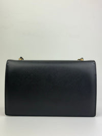 Black Saffiano Ginny Flap Bag