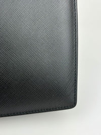 Black Saffiano Ginny Flap Bag