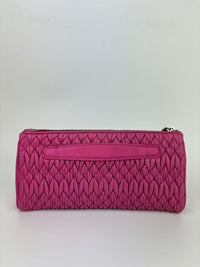 5N1455 Nappa Matelasse Crystal Fuchsia Clutch