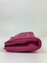 5N1455 Nappa Matelasse Crystal Fuchsia Clutch