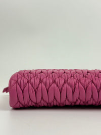 5N1455 Nappa Matelasse Crystal Fuchsia Clutch