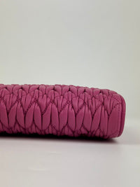 5N1455 Nappa Matelasse Crystal Fuchsia Clutch