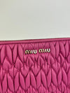 5N1455 Nappa Matelasse Crystal Fuchsia Clutch