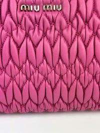 5N1455 Nappa Matelasse Crystal Fuchsia Clutch