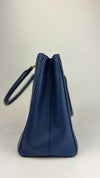 BN1874 Bluette Saffiano Lux Double Zip Tote Bag