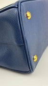 BN1874 Bluette Saffiano Lux Double Zip Tote Bag