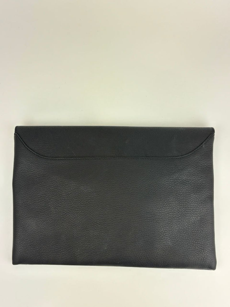 Black Sugar Goatskin Medium Antigona Envelope Clutch