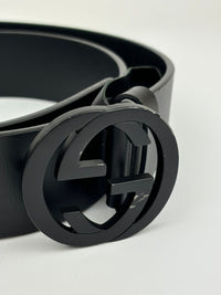 Matte All Black Interlocking G Belt