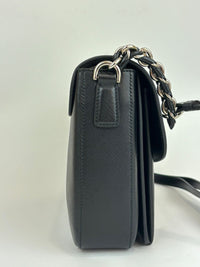 Black Saffiano Sandrine Shoulder Bag