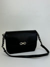 Black Saffiano Sandrine Shoulder Bag