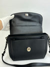 Black Saffiano Sandrine Shoulder Bag