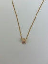 Rose Dragee Mini Pop H Pendant Necklace GHW