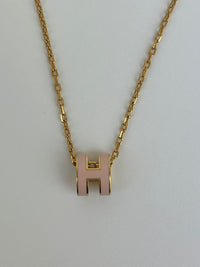 Rose Dragee Mini Pop H Pendant Necklace GHW