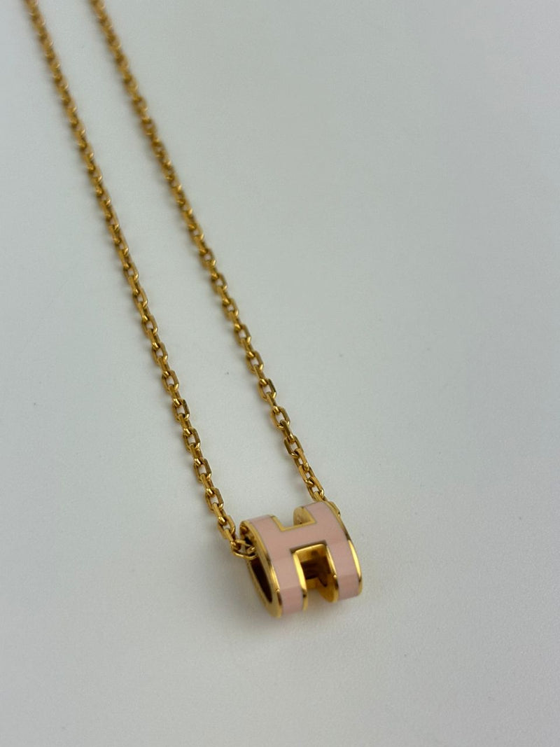 Rose Dragee Mini Pop H Pendant Necklace GHW