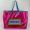 Pink/Blue Vinyl Calfskin 90s Logo Tote&nbsp;