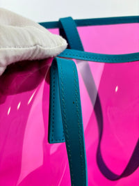 Pink/Blue Vinyl Calfskin 90s Logo Tote&nbsp;