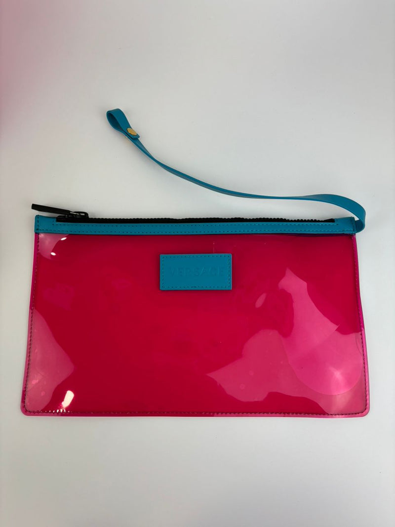 Pink/Blue Vinyl Calfskin 90s Logo Tote&nbsp;