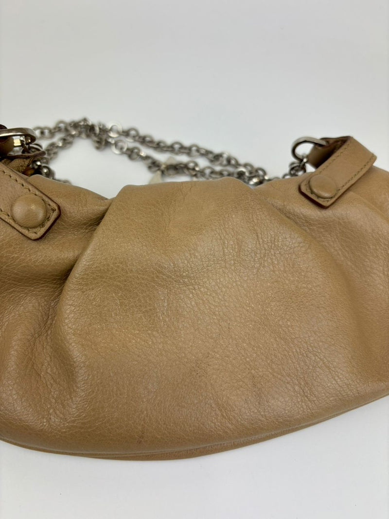 Light Brown Gancini Chain Shoulder Bag&nbsp;