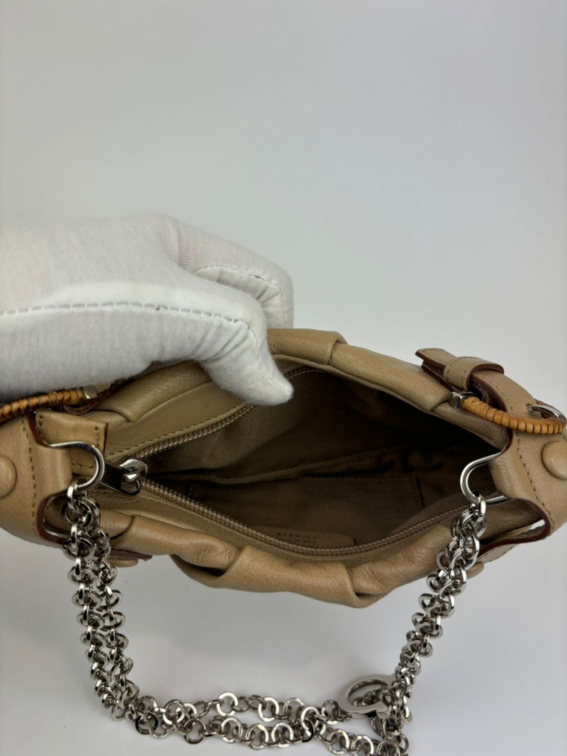 Light Brown Gancini Chain Shoulder Bag&nbsp;