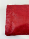 Red Lambskin Leather Giant 21 Envelope Flap Clutch Bag