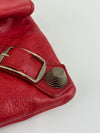 Red Lambskin Leather Giant 21 Envelope Flap Clutch Bag