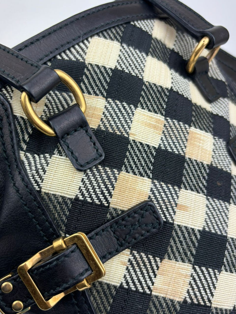 Checkered Canvas Downtown Tote Bag 172461