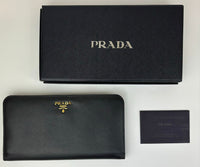 1M1265 Organizer Wallet in Nero and Peonia Saffiano Multicolor