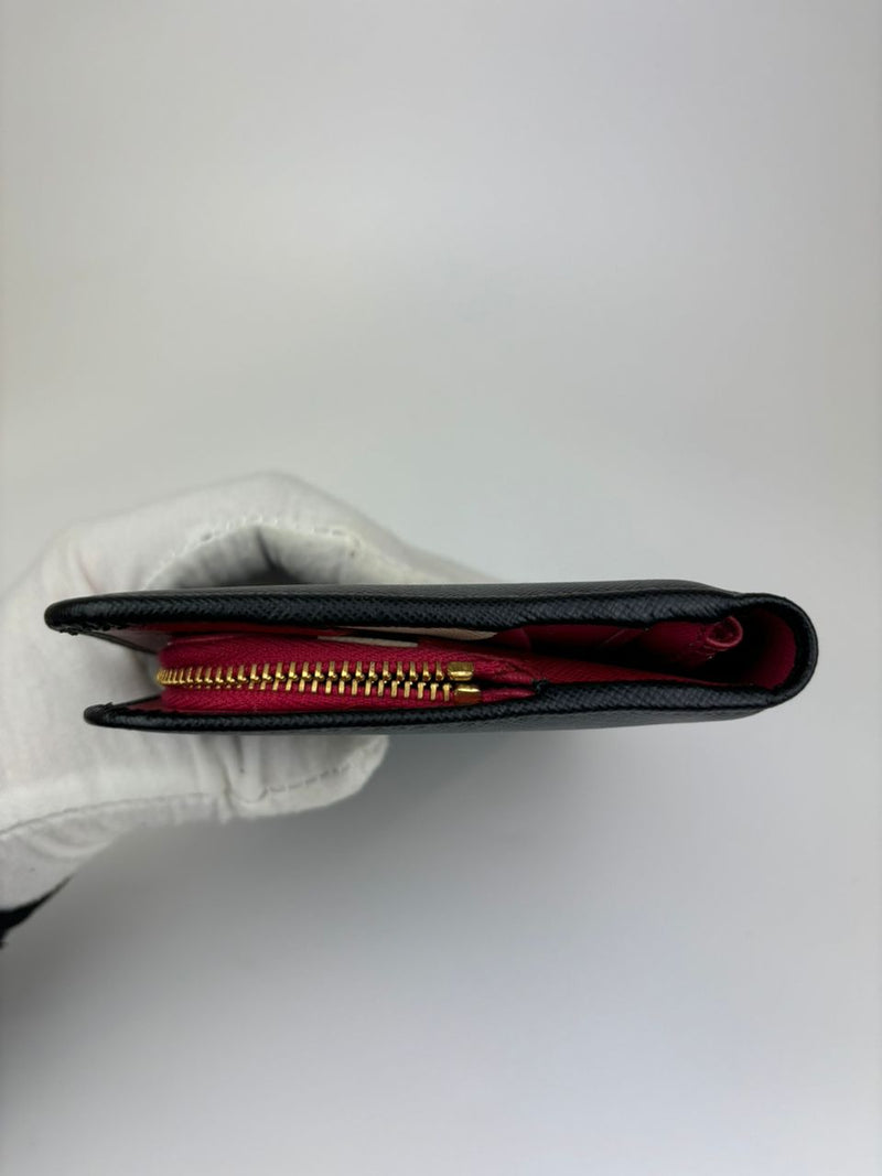 1M1265 Organizer Wallet in Nero and Peonia Saffiano Multicolor