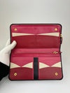 1M1265 Organizer Wallet in Nero and Peonia Saffiano Multicolor