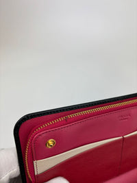 1M1265 Organizer Wallet in Nero and Peonia Saffiano Multicolor