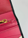 1M1265 Organizer Wallet in Nero and Peonia Saffiano Multicolor