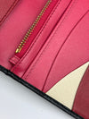 1M1265 Organizer Wallet in Nero and Peonia Saffiano Multicolor