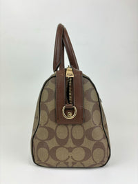 Rowan Satchel Bag In Brown Signature Canvas