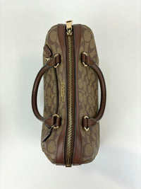 Rowan Satchel Bag In Brown Signature Canvas