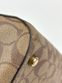 Rowan Satchel Bag In Brown Signature Canvas