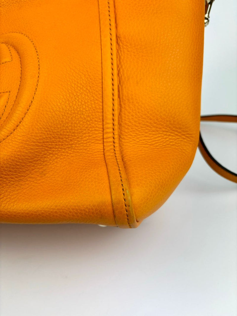 Small Soho Tote in Dark Yellow Leather