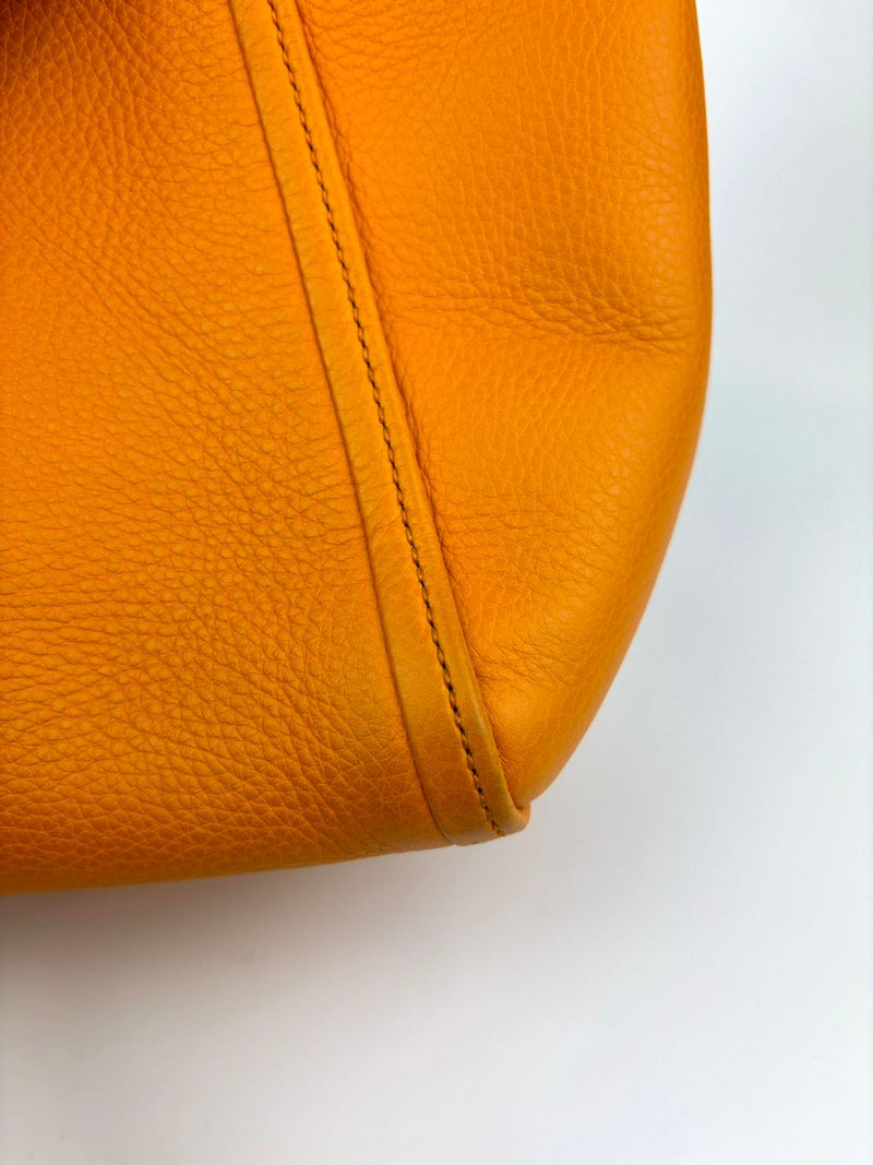 Small Soho Tote in Dark Yellow Leather