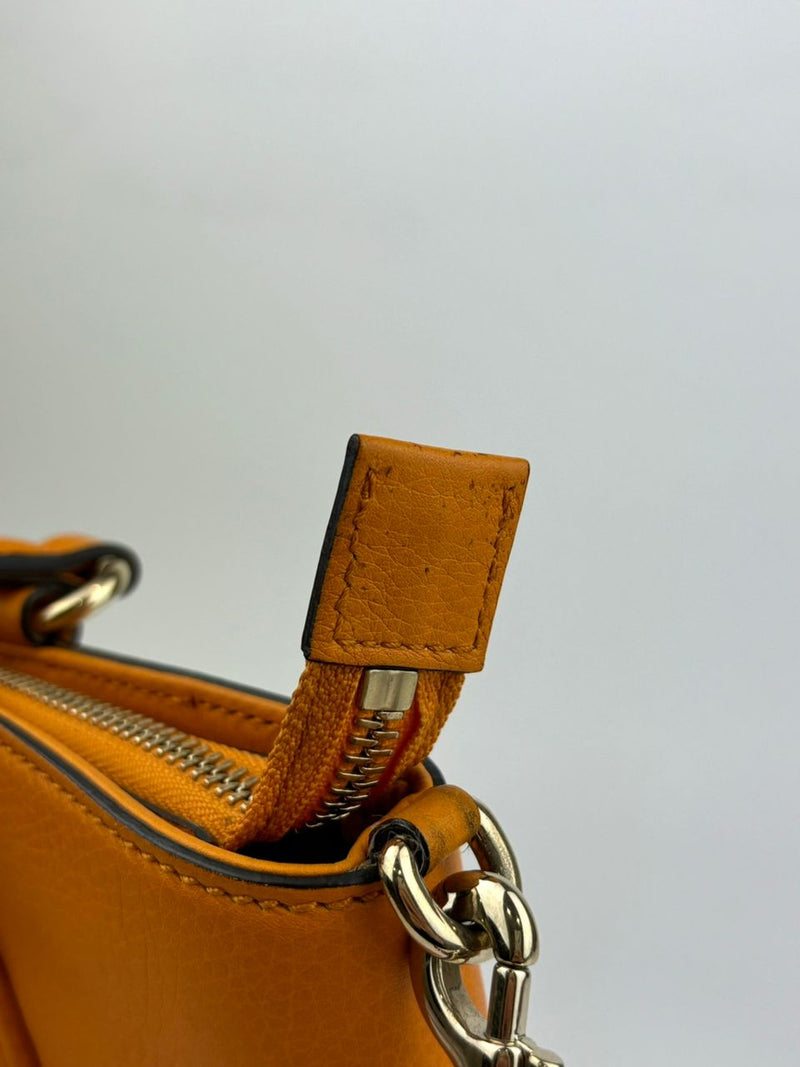 Small Soho Tote in Dark Yellow Leather