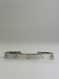 LOVE bracelet, 1 diamond 18k White Gold&nbsp;