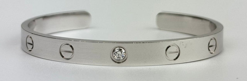 LOVE bracelet, 1 diamond 18k White Gold&nbsp;