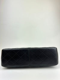 Classic Jumbo Double Flap in Black Lambskin SHW