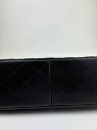 Classic Jumbo Double Flap in Black Lambskin SHW