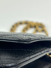 Classic Wallet on Chain in Black Caviar GHW(Cash Price in Description)