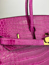 Birkin 35 in Rose Sheherazade Shiny Porosus Crocodile GHW (Cash Price in Description)