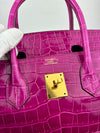 Birkin 35 in Rose Sheherazade Shiny Porosus Crocodile GHW (Cash Price in Description)