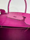 Birkin 35 in Rose Sheherazade Shiny Porosus Crocodile GHW (Cash Price in Description)