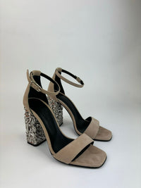 Glam 105 Sandals in Beige Suede Goatskin&nbsp;