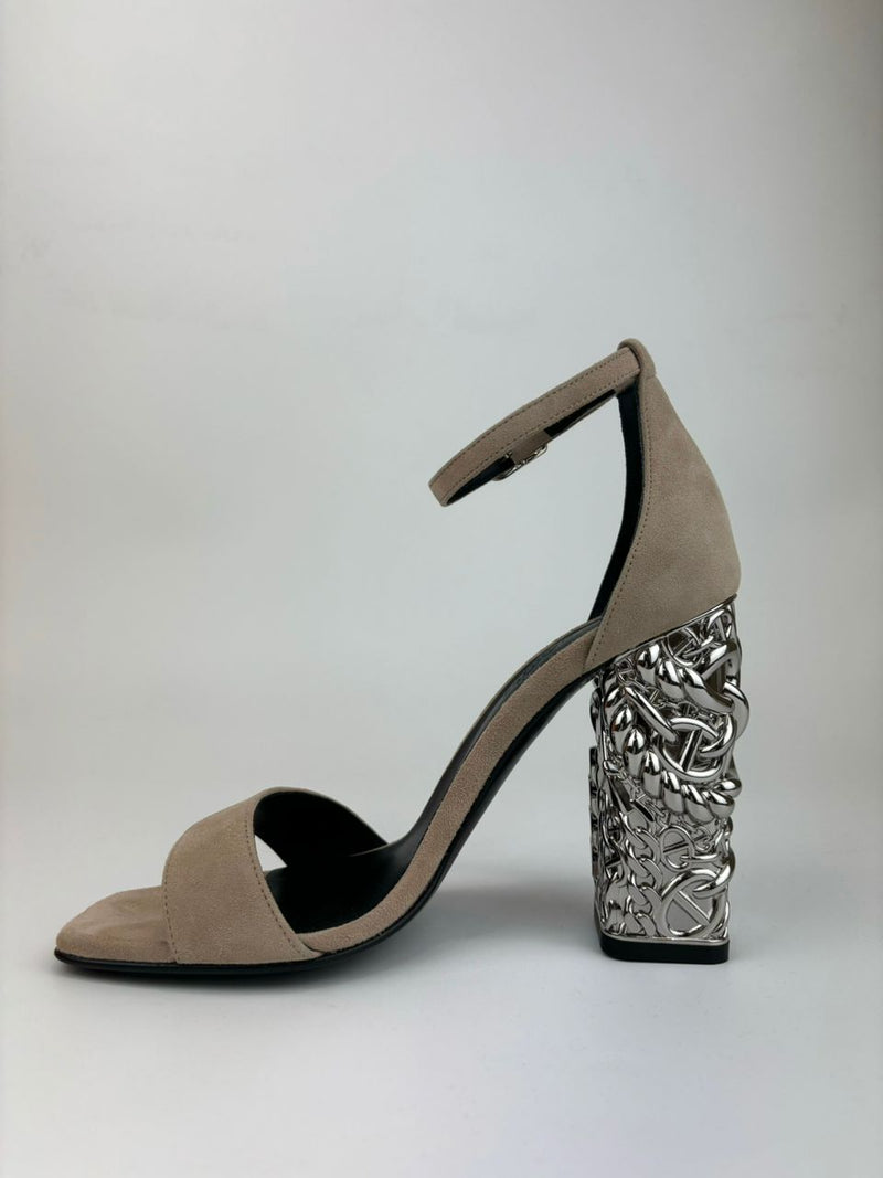 Glam 105 Sandals in Beige Suede Goatskin&nbsp;