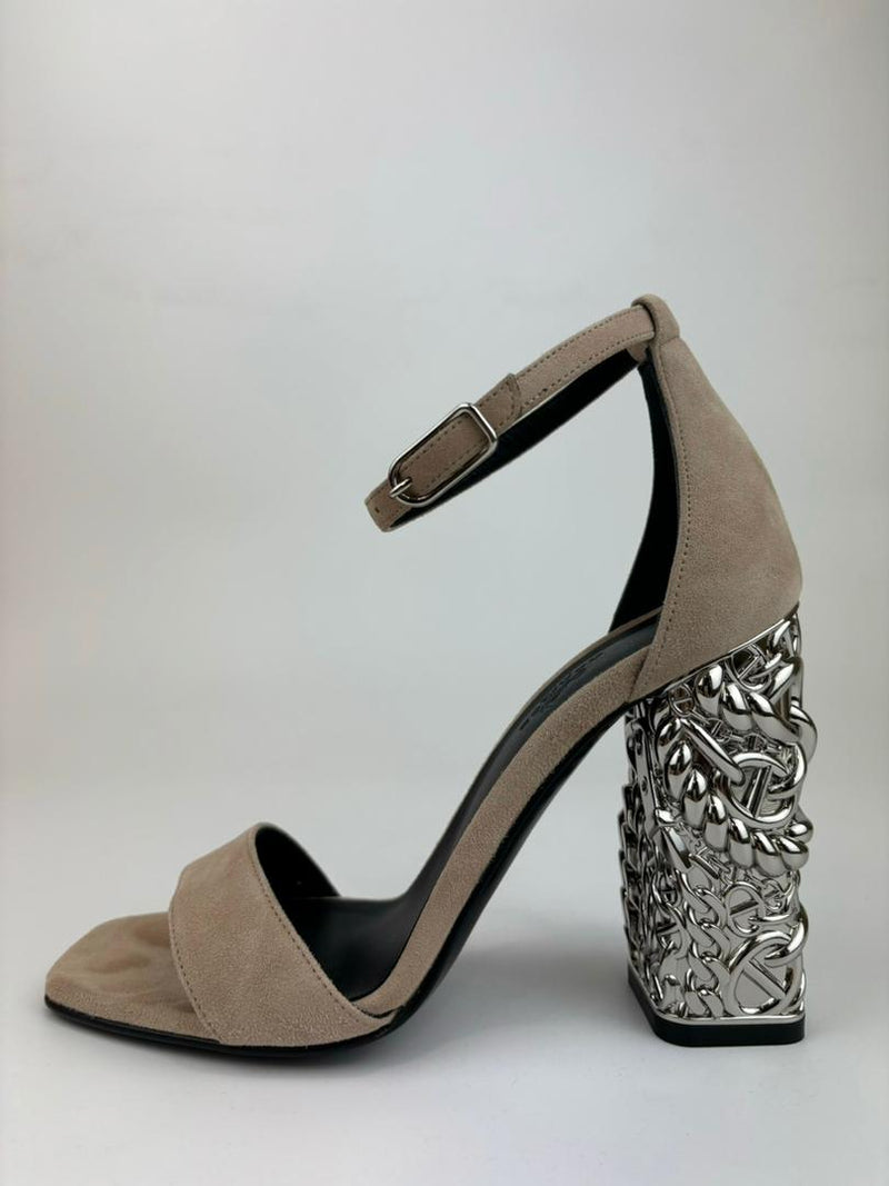 Glam 105 Sandals in Beige Suede Goatskin&nbsp;