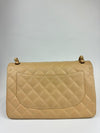 Classic Jumbo Double Flap in Beige Caviar GHW